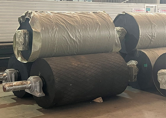 Un buon prezzo. ISO trasportatore portatore cintura di rullo testa puleggia in trasportatore 20 mm rivestimento di gomma in linea